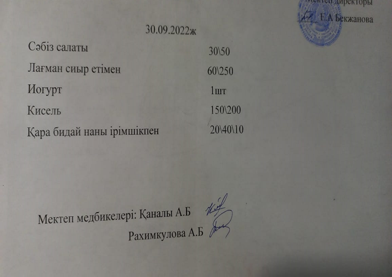Ас мәзірі