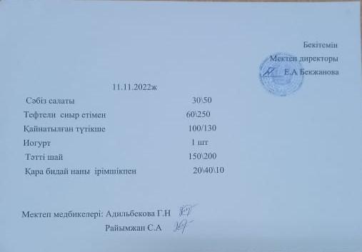 Ас мәзірі