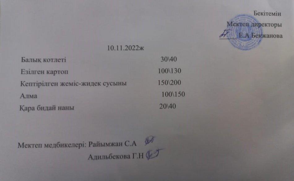 Ас мәзірі