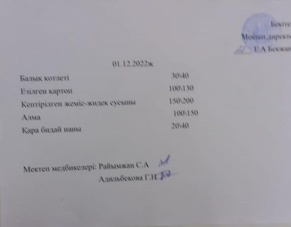 Ас мәзірі