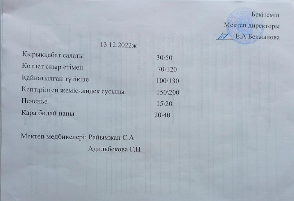 Ас мәзірі
