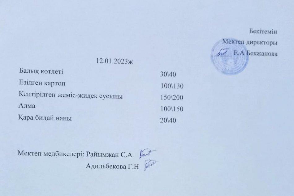 Ас мәзірі
