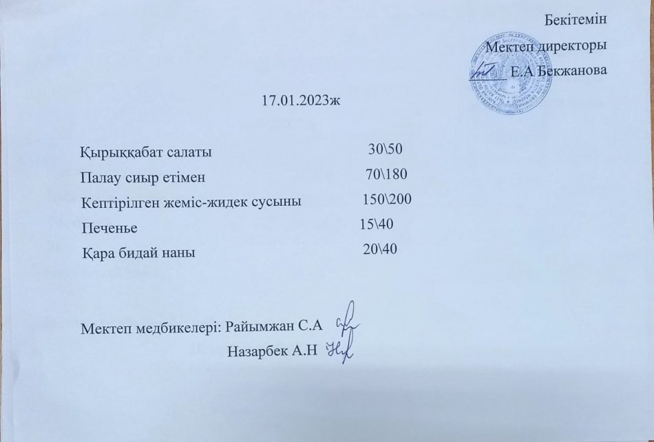 Ас мәзірі