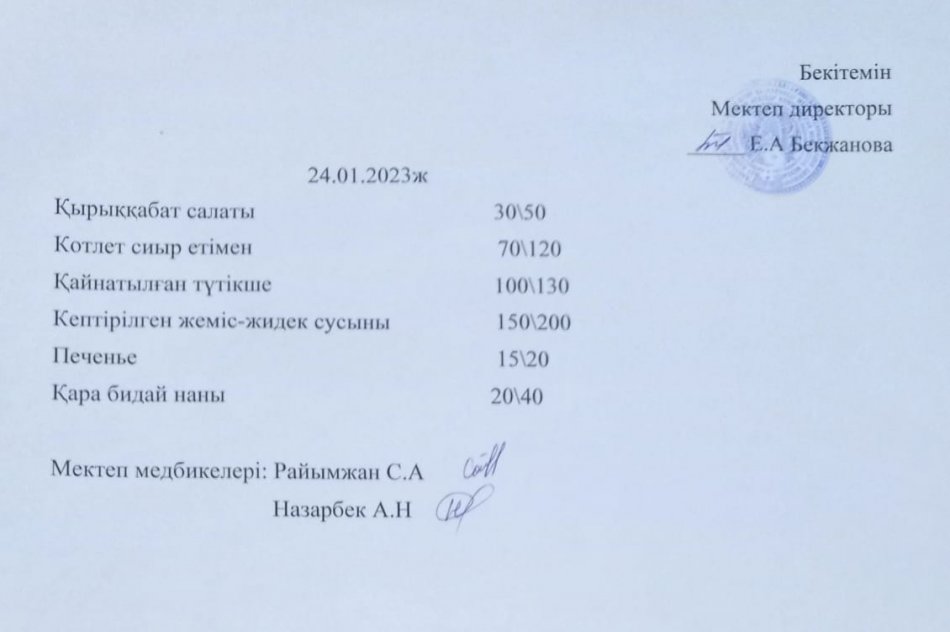 Ас мәзірі