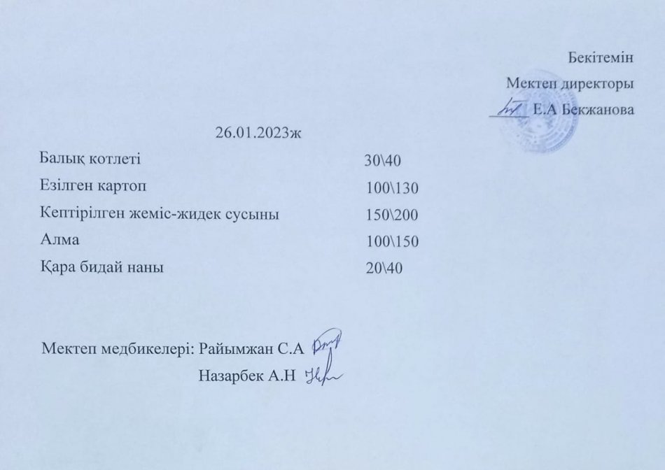 Ас мәзірі