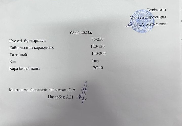 Ас мәзірі