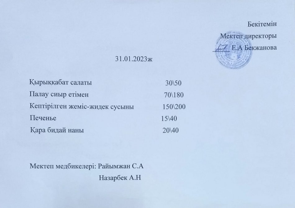 Ас мәзірі