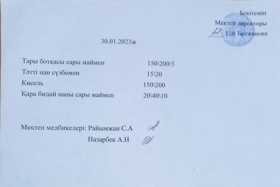 Ас мәзірі