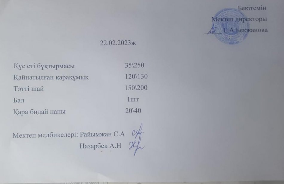 Ас мәзірі