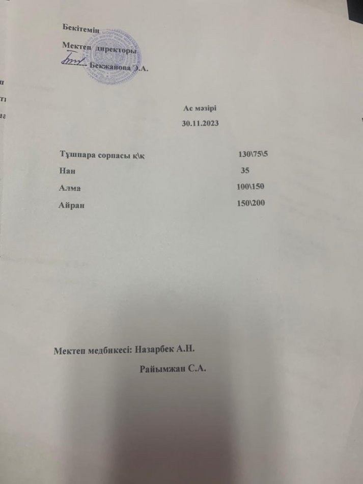 Ас мәзірі